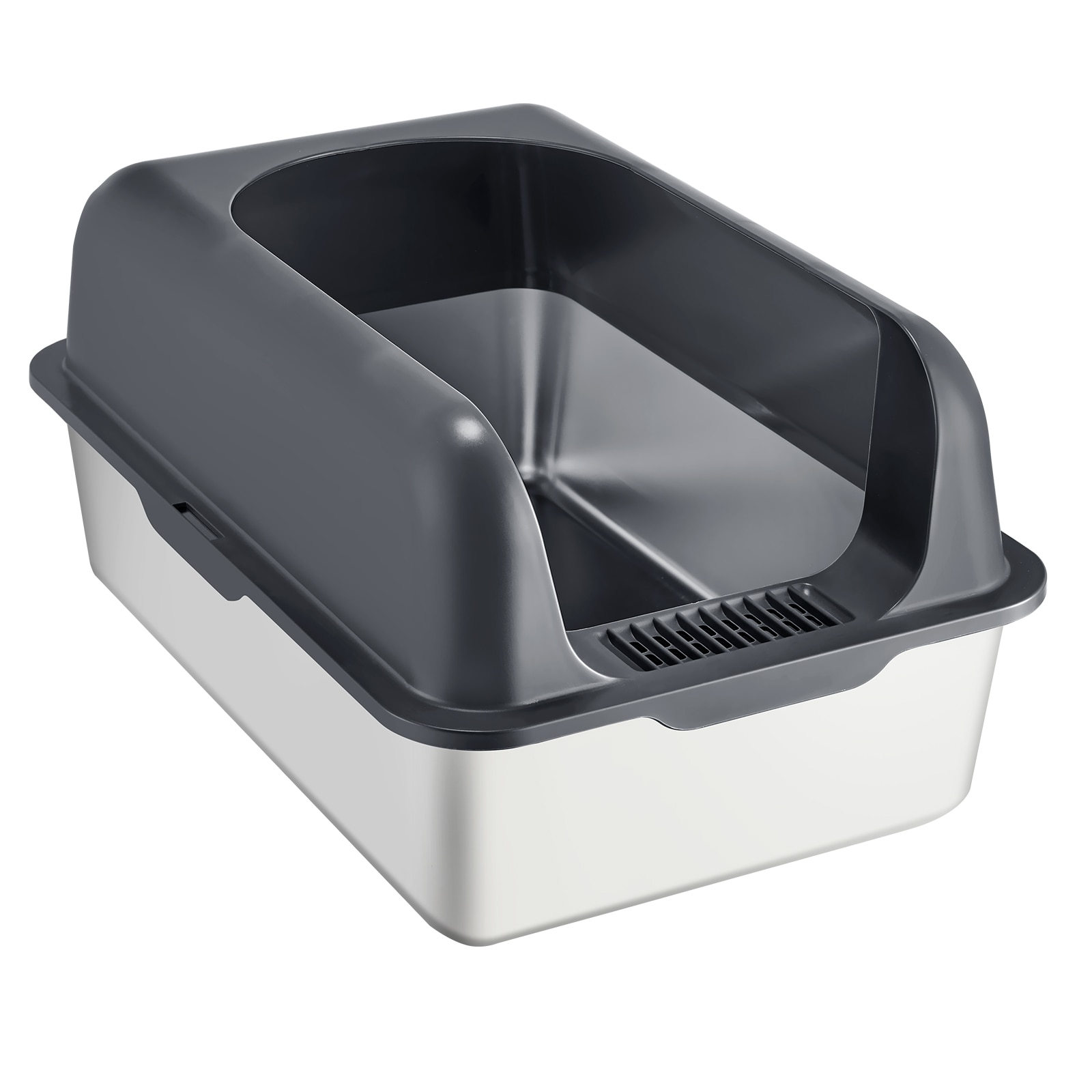 Deep Cat Litter Box With Odor Control And Filtering Foot Board_voghion.com